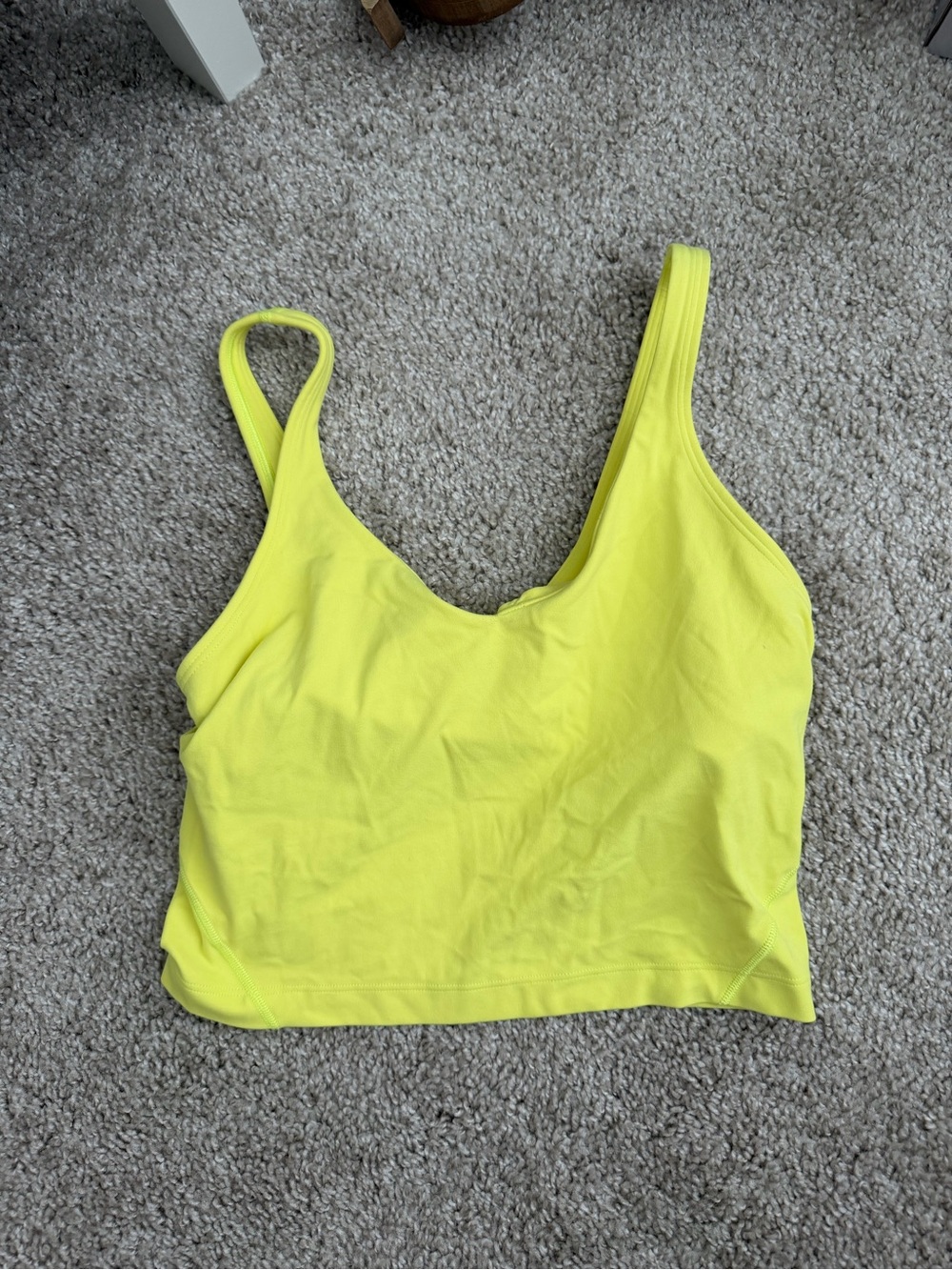 lululemon athletica Bright Yellow Sports Bra Tank Top